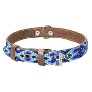 xpuha dog collar blue front view