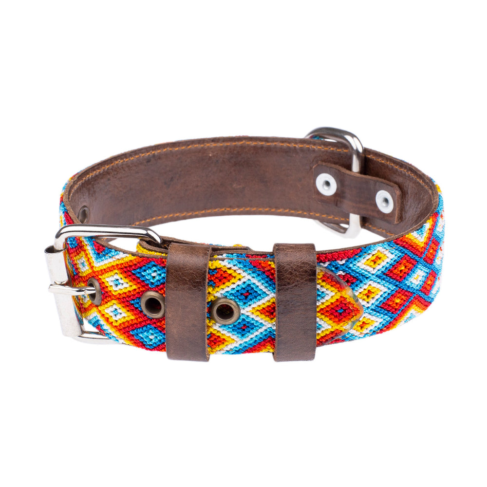 Artisan Dog Collar, Mazatlan width 3.5cm