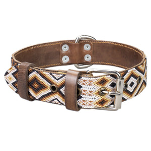 
            
                Load image into Gallery viewer, loreto dog collar brown front view
            
        